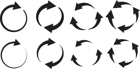 circle arrow icon set. Circle arrow vector, Rotation arrows icons, Circle arrows icons, vector illustration,
