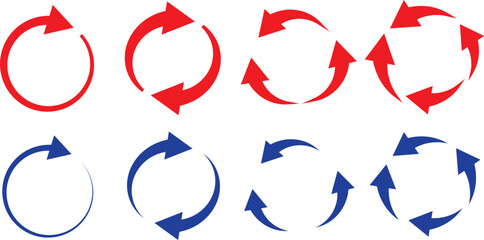 circle arrow vector icon set. Work in progress sign, Rotation arrows icons, Circle arrows icons, Symbol of reload,illustration,
