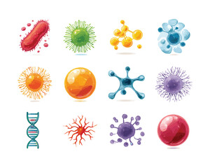set of dna icons