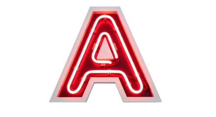 Isolated Neon Letter A