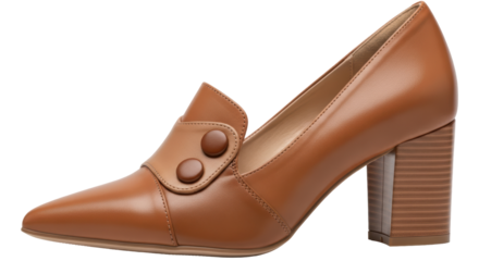 Isolated Brown Heeled Shoe