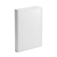 Clean white book cover ready for custom design, perfect for branding, publishing, or educational mockups, offering endless creative potential.