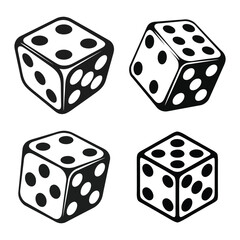 Dice Game Silhouette Graphic Collection