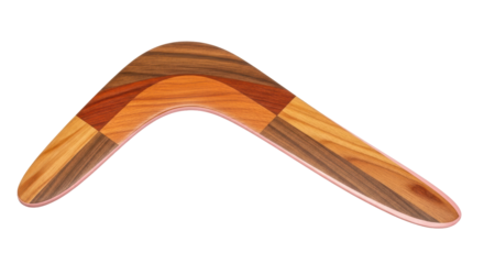 Isolated Wooden Boomerang