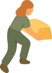 Person Carrying Gold Bar
