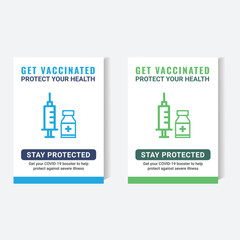 COVID-19 Vaccination Awareness Flyer &ndash; Blue and Green Theme