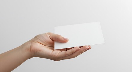 Obraz premium Card in Hand, White Background