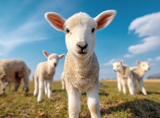 cute lamb, AI generated