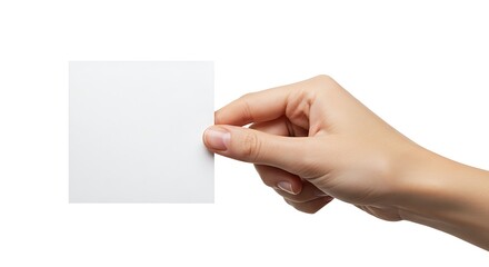 Obraz premium Hand Holding Square Paper