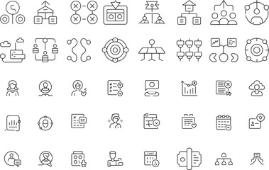 business icons line sets,