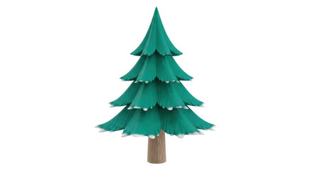 Isolated Cartoon Fir Tree