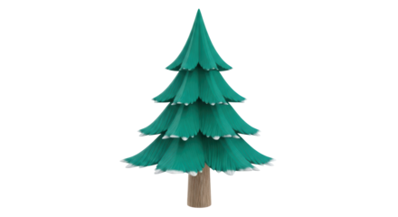 Isolated Cartoon Fir Tree