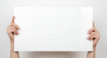 Person Holding Blank White Board