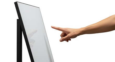 Person Pointing at White Board