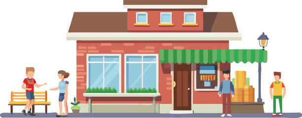 row of houses door windows architecture building old