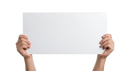 White Board Held by Hand