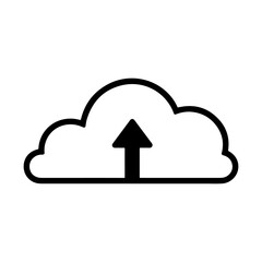 upload to cloud icon for data transfer and backup vector