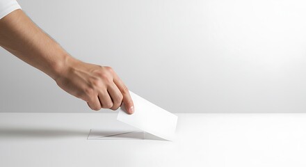 Obraz premium Ballot Being Cast by Hand