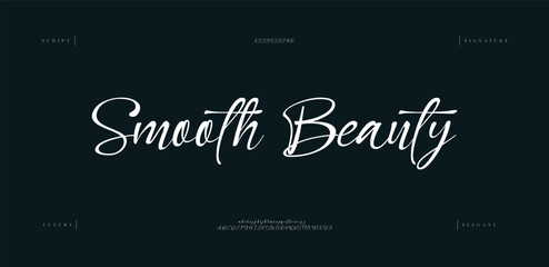Signature Modern Branding Font. Elegant Script Signature Font for Wedding Invitations, Business Branding, and Fashion Projects . vector illustration 
