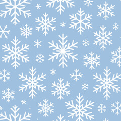 Snowflake Pattern Seamless Winter Christmas Holiday Background
