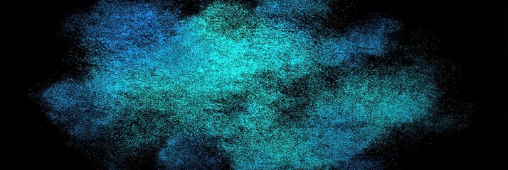 Abstract teal and dark blue textured splatter