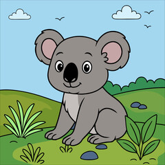 koala Cute Animal Children coloring page