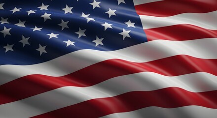 American Wave Flag Background. USA