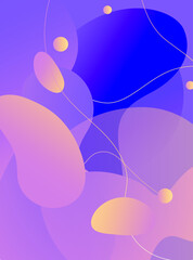 Fluid Abstract Background with Overlapping Organic Shapes