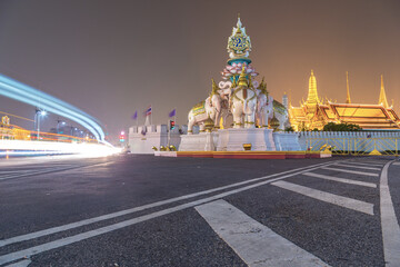 The Grand Palace at night time.