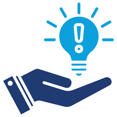 Problem Solving Flat Blue Icon