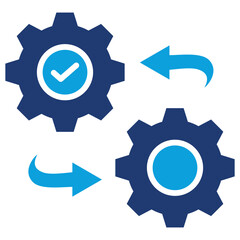 Integration Flat Blue Icon