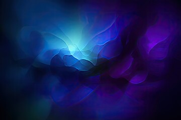 Abstract, swirling, vibrant blue and purple shapes