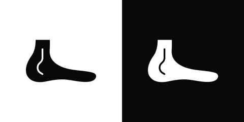 Obraz premium Foot side view icon. graphic design vector symbols pack