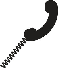 black phone with cord