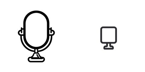 Smart mirror icon illustration with elegant design and interactive features