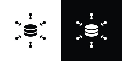 Data aggregation icon. graphic design vector symbols pack