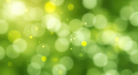 Fototapeta premium Soft Green Bokeh Lights Background abstract