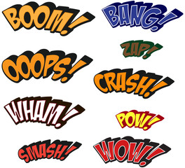 Comic Book Sound Effects – Colorful 