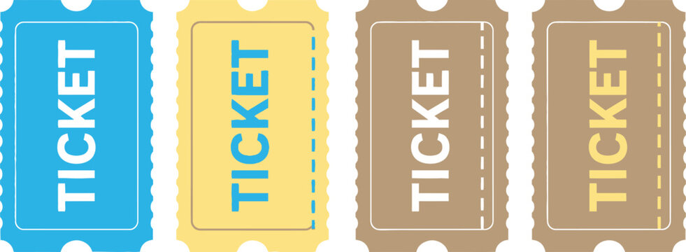 Buy event tickets online concert admission pass vector