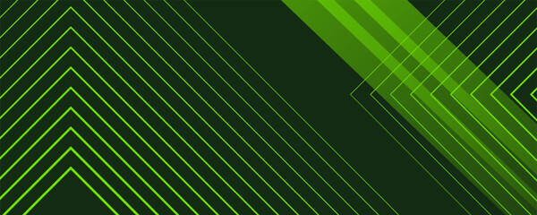 Abstract dark green geometric background with diagonal overlapping lines and arrow patterns. Modern EPS 10