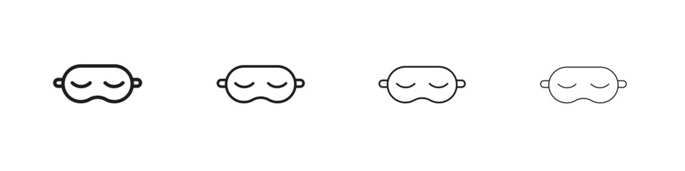 Sleeping mask icon vector illustration, line design icon. Editable strokes.