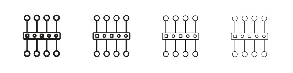 Proxy server icon vector illustration, line design icon. Editable strokes.