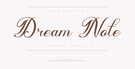 Signature Elegant Branding Typeface. Handwritten Script Editable Text Effect Template . vector illustration 
