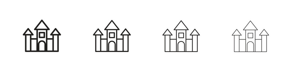Palace icon vector illustration, line design icon. Editable strokes.