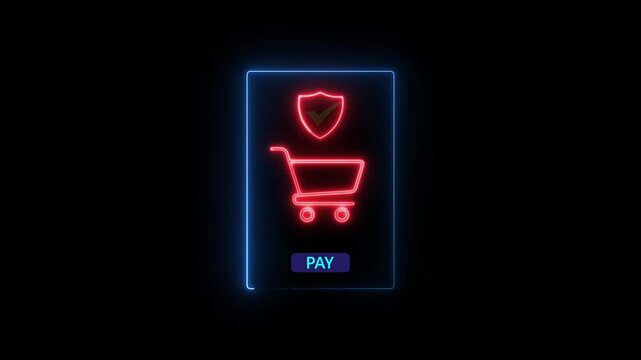 Mobile payment security concept on the transparent background. secure checkout icon and green pay button during online shopping, highlighting ecommerce transaction and financial safety.