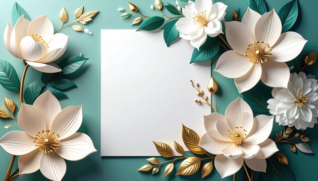 Elegant floral paper art arrangement studio setting visual content creative environment close-up view nature-inspired design