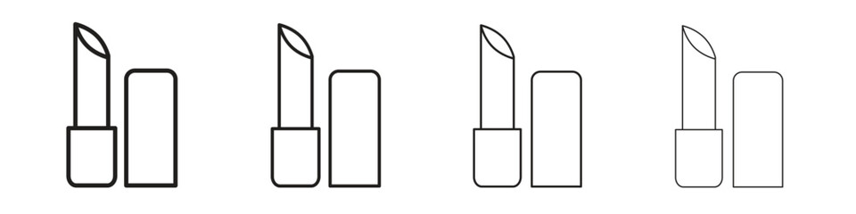 Lipstick icon vector illustration, line design icon. Editable strokes.