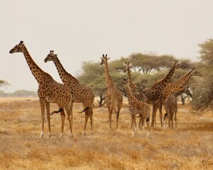 Giraffes in the wild 