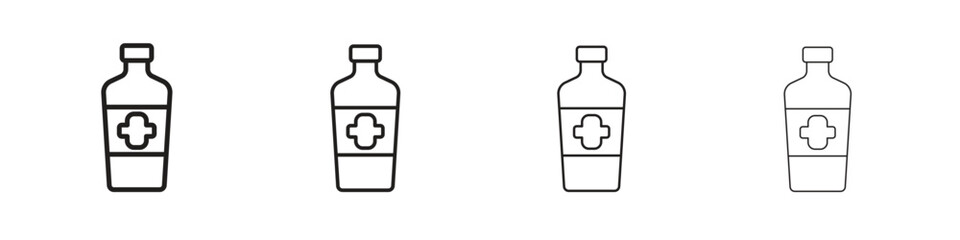 Gin icon vector illustration, line design icon. Editable strokes.