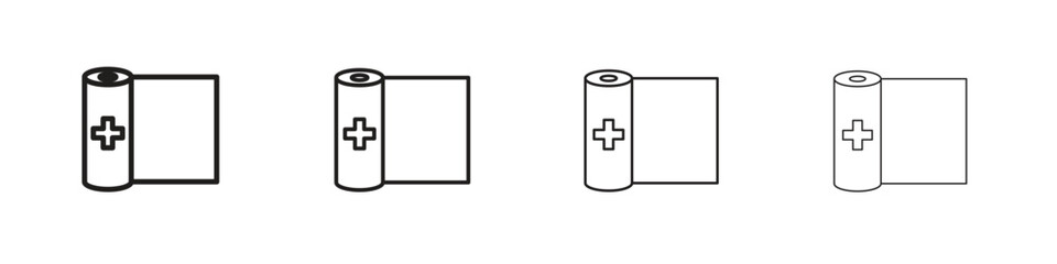 Gauze icon vector illustration, line design icon. Editable strokes.